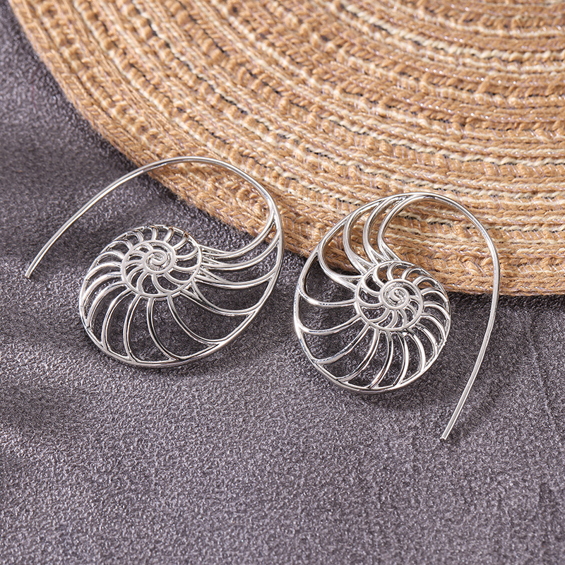 Boho Ethnic Spiral Twist Hollow Earrings — Statement Jewelry for Women